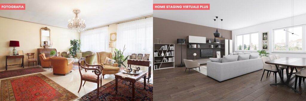 Virtual home staging di un salotto
